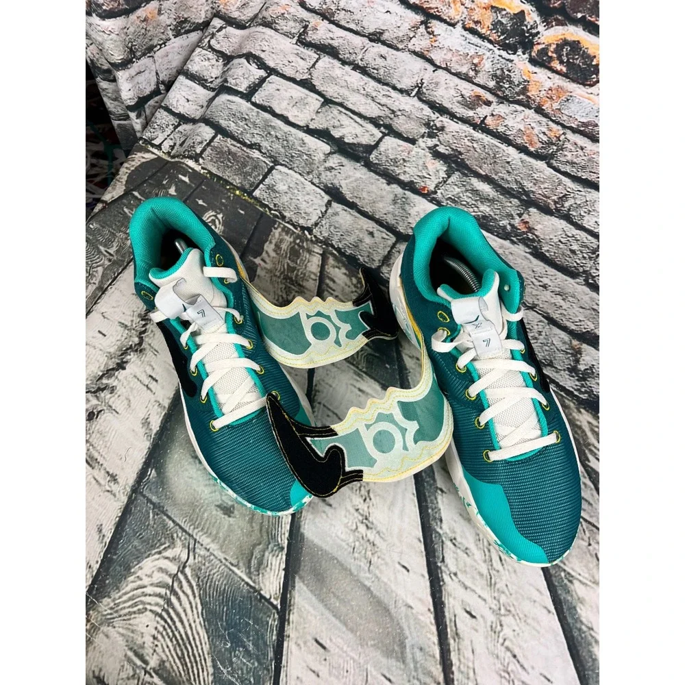 Nike KD Trey 5 Basketball Shoes Sneakers Teal Yellow Clear Jade Sz‎ 13 Nike KD Trey 5 X Basketball Jade/Geode Teal/Sail/Sulfur  main image 4